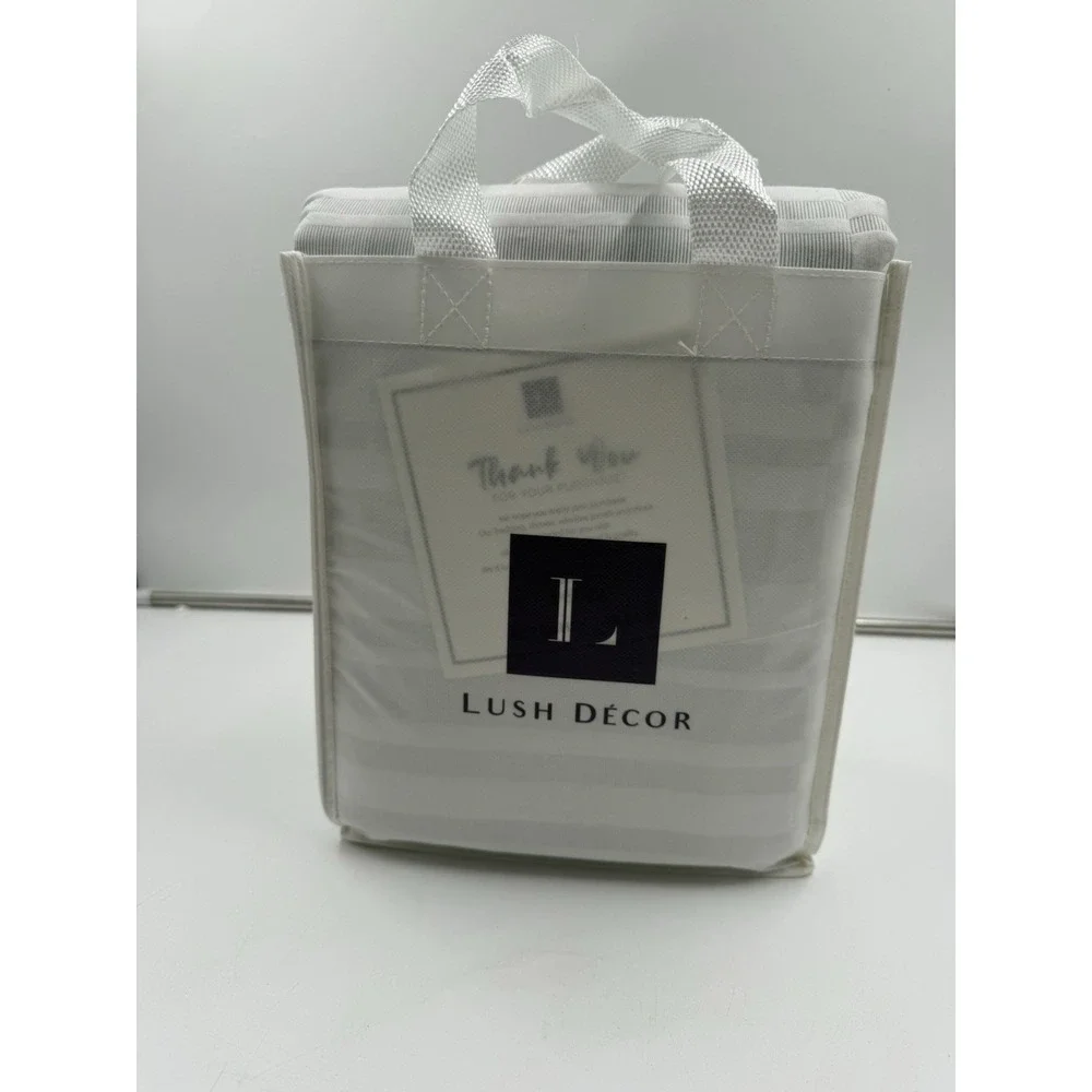 Lush Decor Sawyer Modern Broken Stripe Duvet Cover Set 3 Piece Set Full/queen